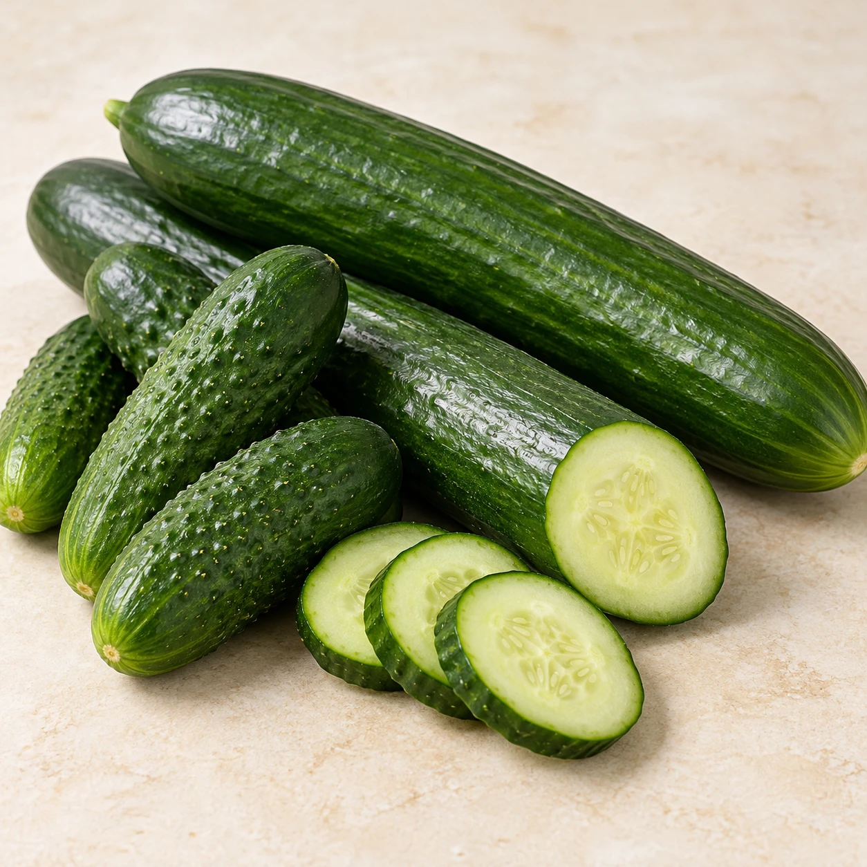 Pepino fresco de invernadero